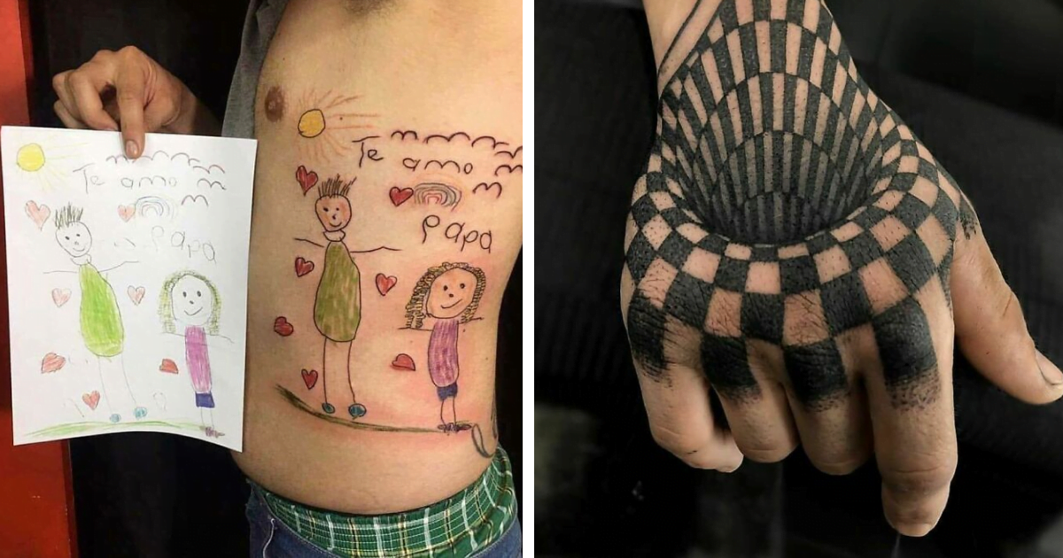 38 najciekawszych i najbardziej szalonych wzorów tatuażów, jakie można znaleźć w Internecie